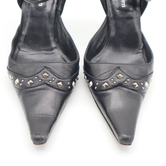 Cesare Paciotti Western Gothic Studded Mary Jane Pump Size 36.5 - Picture 8 of 9